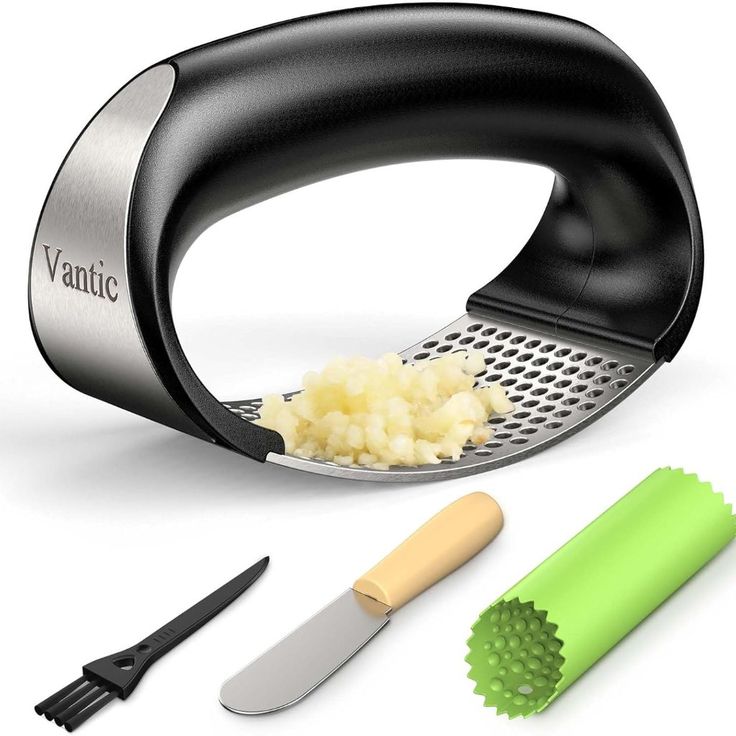 Stainless Steel Garlic Press Crusher